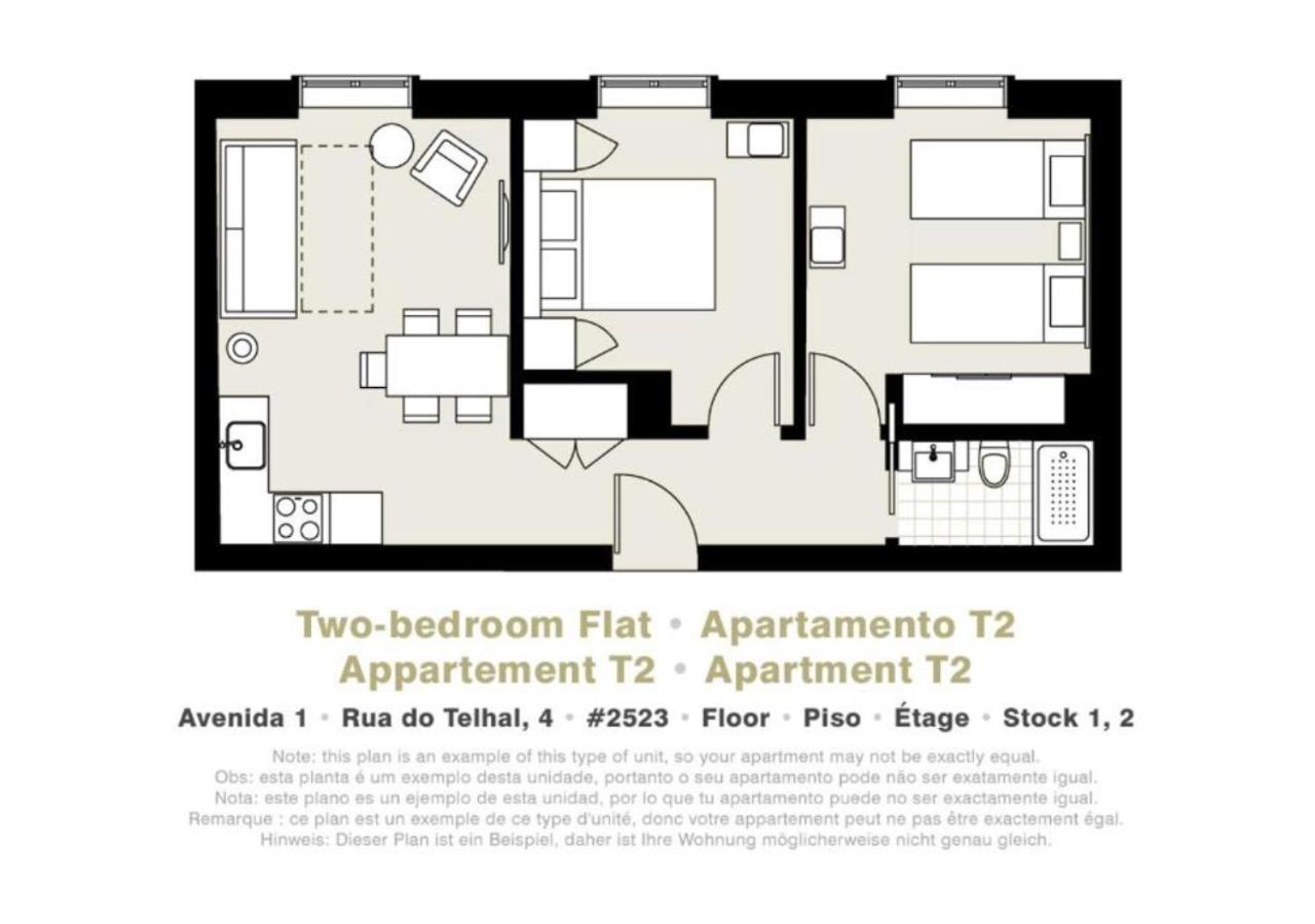 Apartamento de 2 dormitorios